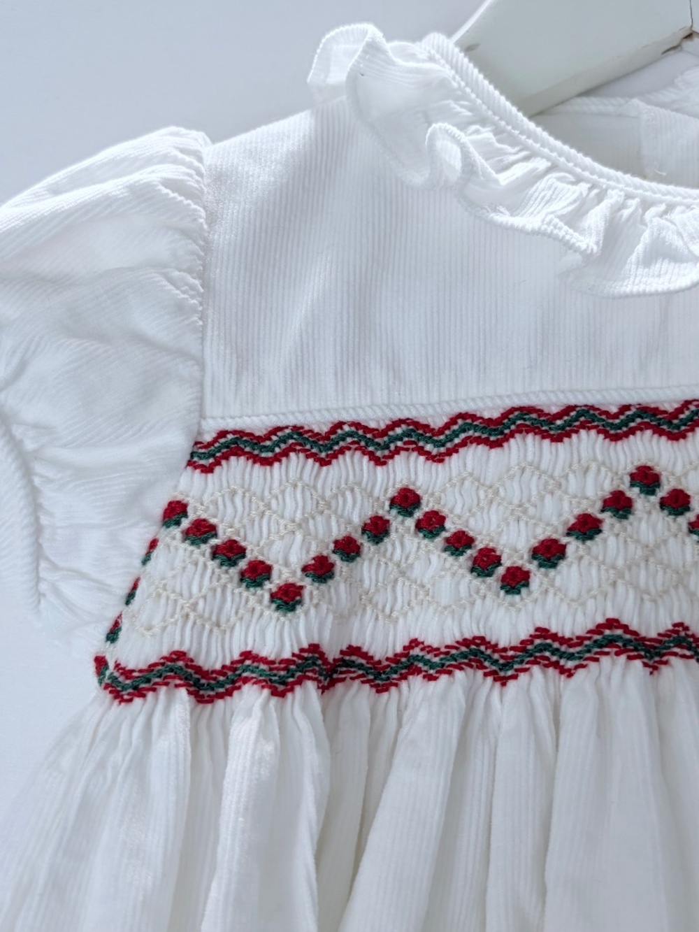 Little English White Smocked Holiday Dress Size 24 mos. - Picture 3 of 6